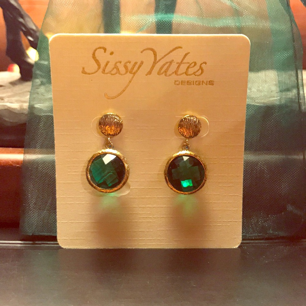 Sissy Yates emerald earrings